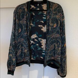 Johnny Was Multicolor Paisley Jacket